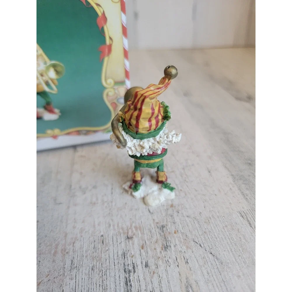 Enesco jiffy trombone elf Vintage Village North Pole accessory Xmas